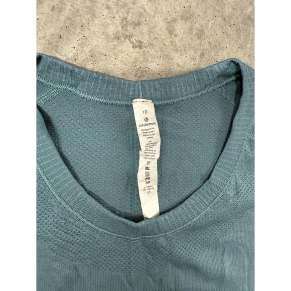 Lululemon Swiftly Tech Long Sleeve Crew. Pacific Breeze. Blue Teal.Womens. Sz 10 - Picture 4 of 16